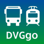 Icon_DVG-App_Apple_1024x1024 Logo mit Bus und Straßenbahn und Schriftzug DVG Go