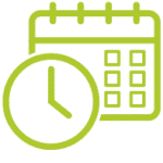 Uhrzeit und Kalender Icon